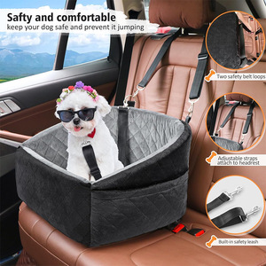 Lussuoso e Traspirante Lettino da Viaggio per Cani e Gatti, Grande, con Cuscino Rialzato e Cintura di Sicurezza, Stile Classico - Product Image 2