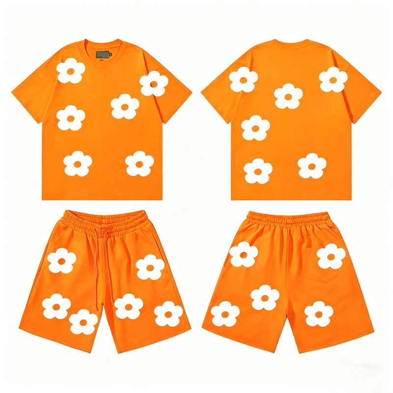 Ensemble manches courtes orange