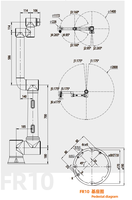 Robot collaboratif FR10 Cobot de haute qualité 10kg charge utile 1400mm envergure pour la construction Restaurant agriculture-état neuf et utilisé