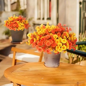 Bouquet de fleurs artificielles de glycine 30cm-100cm en plastique pour décoration extérieure de jardin - Product Image 4