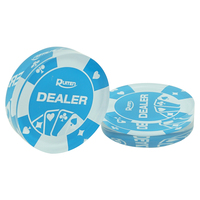 Offre Spéciale 1 PC acrylique 70mm diamètre en appuyant sur le distributeur de jetons de Poker Transparent