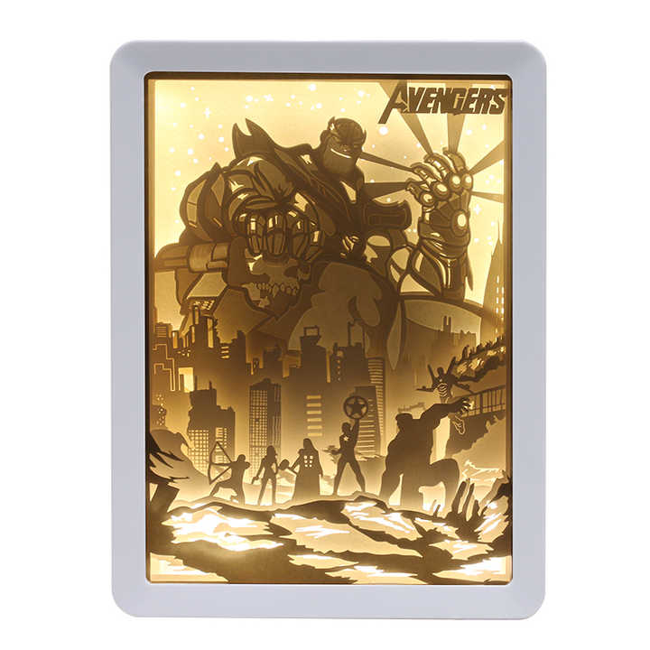 3D Paper Cut Light Box USB Powered LED Shadow Lamp
