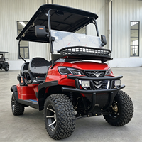 Voiturette de golf électrique tout-terrain surélevée 4 places avec pneus tout-terrain de 10, 12 et 14 pouces