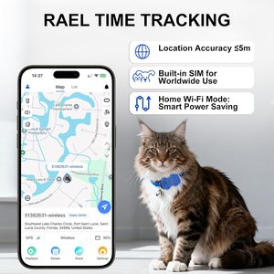 การ์ดทิกซ์ เครื่องติดตาม GPS สำหรับสัตว์เลี้ยงสำหรับสุนัขและแมว ตำแหน่งแบบเรียลไทม์ รองรับบลูทูธ ไอโอเอสอายุการใช้งานแบตเตอรี่ 1 ปี - Product Image 5