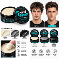 Kit de Produits Coiffants pour Hommes à Base d'Argile Végétalienne Biologique, Fixation Forte, Sans Alcool, Texturisant, Marque Privée OEM/ODM/MOQ