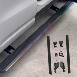Estribo Lateral Eléctrico Retráctil de Aleación de Aluminio para Range <span class=keywords><strong>Rover</strong></span> L460, F-150, <span class=keywords><strong>Land</strong></span> Cruiser, Highlander, Tacoma, Sin Perforación, con Luz LED - Product Image 1