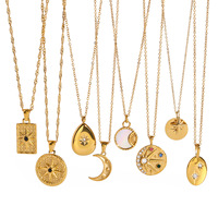Collier Gaovo haut de gamme en acier inoxydable style européen-américain avec étoile à huit branches en zircon, pendentif délicat pour chaîne de clavicule