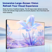Pantalla LCD de Empalme sin Costuras Opcional de 46, 49 y 55 Pulgadas, Marco Ultra Delgado, Video Wall, Sistema de Paneles de Señalización Digital para Montaje en Pared Interior