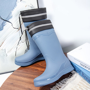 <span class=keywords><strong>Botas</strong></span> <span class=keywords><strong>DE</strong></span> <span class=keywords><strong>AGUA</strong></span> <span class=keywords><strong>DE</strong></span> PVC para <span class=keywords><strong>mujer</strong></span>, zapatos <span class=keywords><strong>de</strong></span> lluvia, cuatro <span class=keywords><strong>botas</strong></span> impermeables antideslizantes, <span class=keywords><strong>Botas</strong></span> <span class=keywords><strong>de</strong></span> lluvia antideslizantes <span class=keywords><strong>de</strong></span> fondo plano con cuerda elástica - Product Image 2