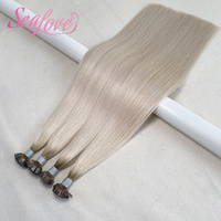Extensions de cheveux naturels humains à pointe K, capsules plates, pointe originale, capsules de kératine, texture Kinky Straight