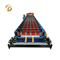 Ligne de formage de tuiles métalliques émaillées multi-spécifications réglables, populaire pour l'industrie, destinée à la commercialisation mondiale en usine