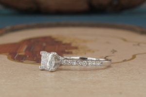 Bague de luxe en or 14 carats avec diamant de laboratoire pour femme, coupe brillante, diamant synthétique, bague de fiançailles, bijoux fins, mariage - Product Image 2