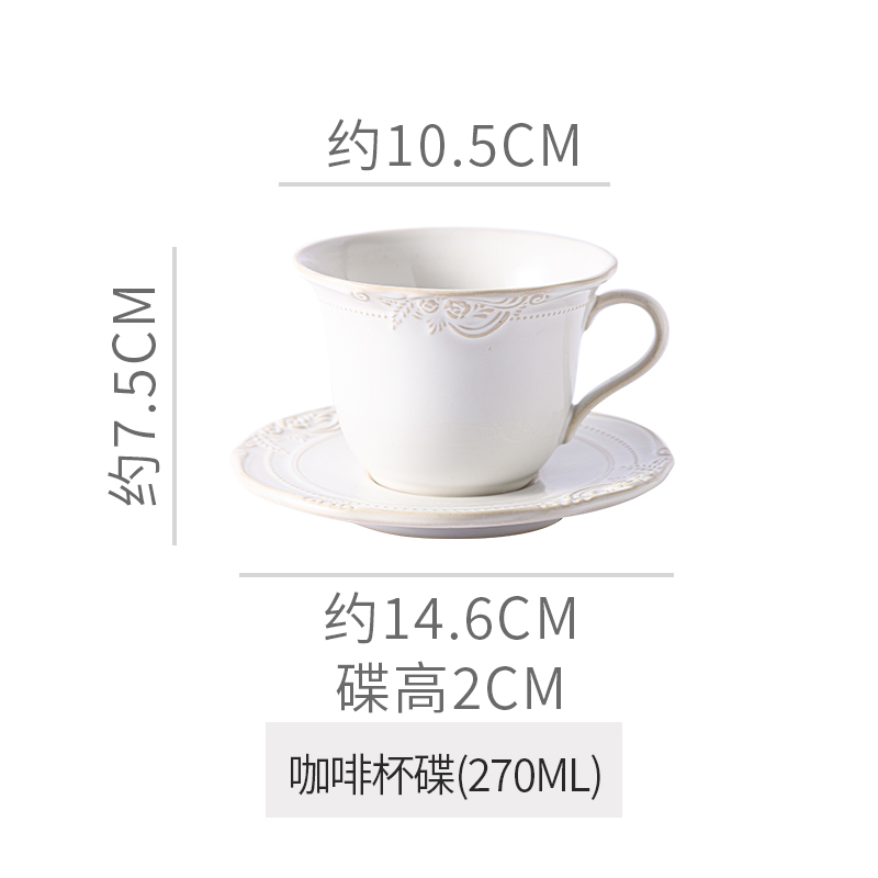 Taza de café y platillo