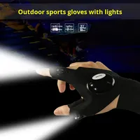 Réparation d'urgence moderne pêche de nuit lampe de poche LED gants lumineux en plastique doigt lumières pour les fêtes