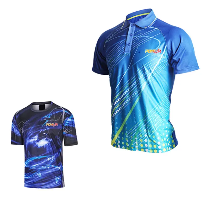 Marca de sublimación de tinte ropa deportiva diseño gráfico diseño hombres niño mujeres de camisetas uniformes de impresión camisa de polo