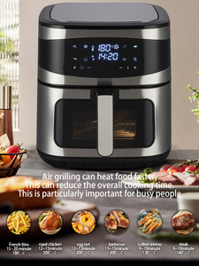 Thép không gỉ hiện đại Nồi chiên không khí với màn hình cảm ứng điều khiển và màn hình LCD hiển thị cho gia đình ngoài trời kinh doanh hoặc khách sạn sử dụng nồi chiên không khí - Product Image 6