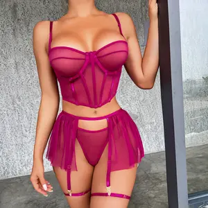 Deep Love Teen Girls Élégant Violet Mature Lingerie <span class=keywords><strong>Sexy</strong></span> Babydoll Chic Femmes Adulte Lingerie Body Transparent Robe De Nuit - Product Image 1