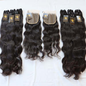 Paquets de cheveux humains bouclés brésiliens bruts avec fermetures frontales en dentelle Hd Vison cuticule alignées Bodywave vendeurs d'extensions de cheveux vierges - Product Image 2