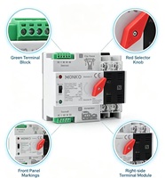 Commutateur de transfert automatique industriel Monko ATS monophasé 2 pôles AC 400V 50/60Hz pour une alimentation fiable
