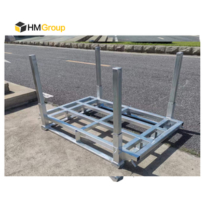 Tùy chỉnh kim loại mạ kẽm có thể tháo rời xếp chồng lưu trữ <span class=keywords><strong>Pallet</strong></span> thép cho ngành công nghiệp ô tô - Product Image 1