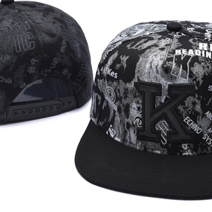 Retro Tie-Dye Graffiti Snapback Caps mit 3D-Buchstaben-Stickerei, flacher Schirm, verstellbare Hip-Hop Street Style Dad <span class=keywords><strong>Hats</strong></span> - Product Image 4
