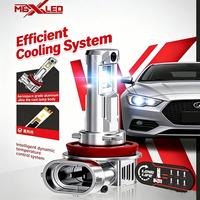 Phares LED de voiture SunRise M6X H8 12V 40W 4400LM 6500K IP67 étanches avec système de refroidissement Canbus Plug and Play, ajustement universel