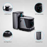 Robot de nettoyage commercial IA performant, balayage, lavage, aspiration, autonettoyage et évitement intelligent des obstacles pour hôtels et centres commerciaux