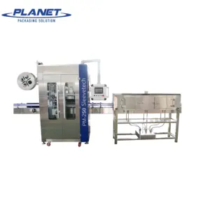 PLANET MACHINE Automatic Heat shrink tunnel sleeve labeling machine shrink sleeve label wrapping machine for bottle