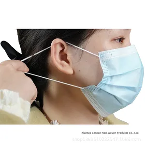 <span class=keywords><strong>Masque</strong></span> jetable en <span class=keywords><strong>tissu</strong></span> non tissé bleu, 3 couches, haute filtration, clip nasal réglable, protection contre la poussière CANCANWF - Product Image 4