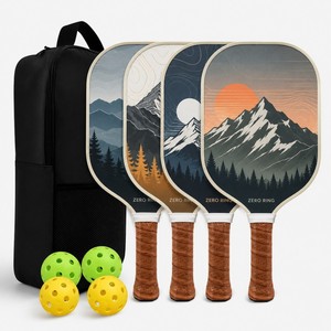 Juego de Palas de Pickleball <span class=keywords><strong>HYM</strong></span> Prensadas en Frío, 4 Palas, 4 Pelotas, 1 Bolsa, Kit de Suministro de Fábrica para Venta al por Mayor, Minorista, Clubes y Escuelas - Product Image 1