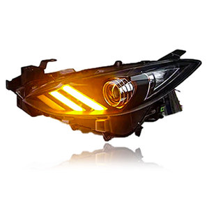 Per Mazda <span class=keywords><strong>3</strong></span> Axela 2014-2019 Gruppo Fari LED Completo Aftermarket Stile Mustang con DRL e Indicatori di Direzione Plug and Play (Coppia) - Product Image 3