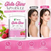 Poudre Gluta Glow Glutathione Éclaircissante pour la Peau Vitamine C E Biotine Boisson Protéinée au Collagène Supplément Gluta Glow Éclatant
