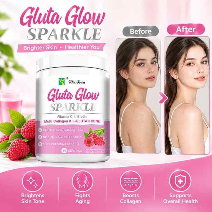 glutathione vitamin c powder Gluta Glow Glutathiones Skin Lighting E Biotin Whiten Collagen Protein Drink Supplement Gluta Glow Sparkle Illuminating Eye Cream
