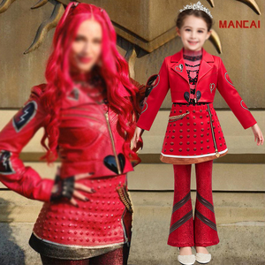 Costume <span class=keywords><strong>Descendants</strong></span> 4 pour filles, tenue de fête cosplay, robe de princesse, combinaison d'Halloween, costumes pour enfants inspirés du film télévisé <span class=keywords><strong>Descendants</strong></span> - Product Image 1