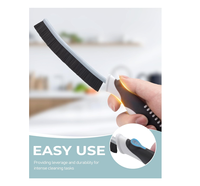 Brosse de nettoyage multifonctionnelle en plastique à poils durs pour les fentes, outil de nettoyage durable et écologique pour la salle de bain, l'évier, le robinet, les carreaux