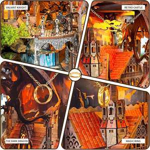 Hamaileon SQ05 la Vallée Magique <span class=keywords><strong>Anneaux</strong></span> 3D Livre Nook Kit Miniature Dollhouse <span class=keywords><strong>Puzzle</strong></span> DIY Livre Nook - Product Image 3