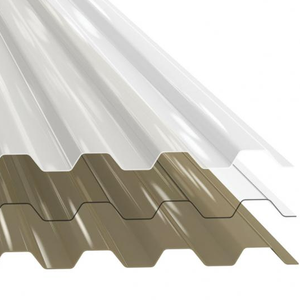 Lastra in <span class=keywords><strong>Policarbonato</strong></span> Ondulato <span class=keywords><strong>Trasparente</strong></span> Ignifugo Rivestito a Colori <span class=keywords><strong>per</strong></span> <span class=keywords><strong>Coperture</strong></span> - Product Image 2