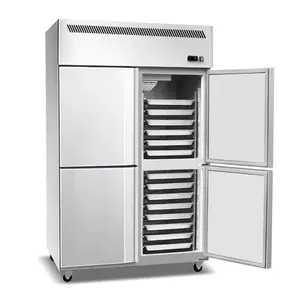 Refrigerador grande de 1300L, enfriador vertical de puerta sólida, congeladores comerciales y refrigeradores con estante y bandeja