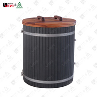 Bain de Glace en Bois pour Récupération Fitness, Bain de Glace Froid avec Refroidisseur, Sauna en Tonneau de Cèdre, Fabricant de Vapasauna, 1-2 Personnes