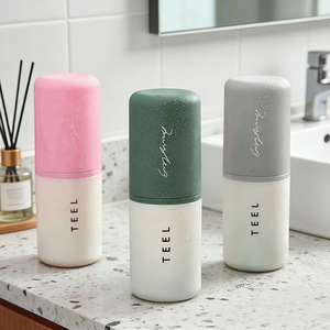 Travel toothbrush case, toothbrush cup, rinse cup, travel mouthwash cup, couple's toothbrush <b>storage</b> <b>box</b>, portable toothbrush - Product Image 3