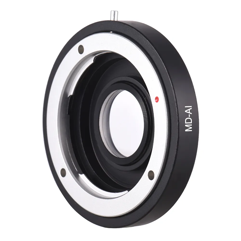 MD-AI Lens Mount Adapter Ring with Corrective Lens for Minolta MD MC Mount Lens to Fit for Nikon AI F Mount Camera