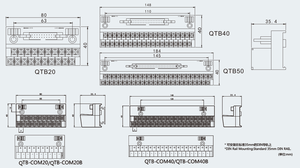 QTB-COM20B โมดูลบล็อกขั้วต่อสกรูคอมมอนเรล20บิต125V/24V ac/dc 10A 10 * DC24V + 10*0V XTB-COM20B - Product Image 4