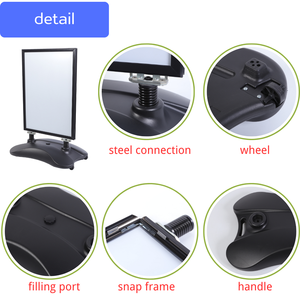 Espositore Mobile Professionale Durevole in Composito Alluminio-ABS per Esterni - Ideale per Concerti e Mercati |   Facile Cambio Poster - Product Image 5