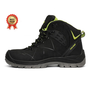 Bottes de sécurité en cuir nubuck certifiées CE, antistatiques, à lacets, avec embout en plastique, pour hommes, toutes saisons, isolation électrique pour chaussures - Product Image 2