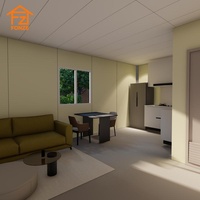 Fonze Nouvelle Conception de Maisons Mobiles Compactes avec Chambre et Salon Complet, Maison Conteneur Démontable