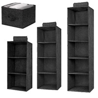 Organiseurs et rangements suspendus personnalisés pour placards, étagères suspendues à 3, 4 ou 5 niveaux, organisateur d'étagères de placard avec tiroirs