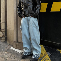 Jeans personnalisés pour hommes, pantalons streetwear, jeans bootcut pour hommes, jeans bootcut