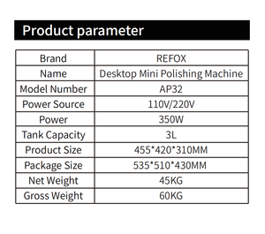 Refox AP32 <strong>2</strong> Slots Desktop Mini Polishing <strong>Machine</strong> for Mobile Phone LCD Surface Screen <strong>Scratch</strong> Smooth Watermill <strong>Machine</strong> - Product Image 6