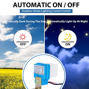 Interrupteur photovoltaïque thermique automatique CNRIYA 6A pour extérieur, contrôle de la lumière jour/nuit, capteur <span class=keywords><strong>CDS</strong></span> 12 mm, couvercle résistant aux UV, IP54, 120/220V - Product Image 4