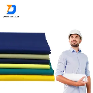 jinda wholesale popular stock lot 220gsm viscose rolls polyester tafetta tc 65 35 cotton twill fabric